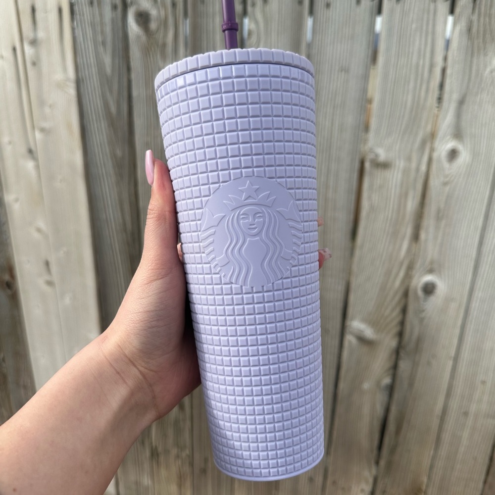Starbucks Lilac Soft Touch Grid Tumbler